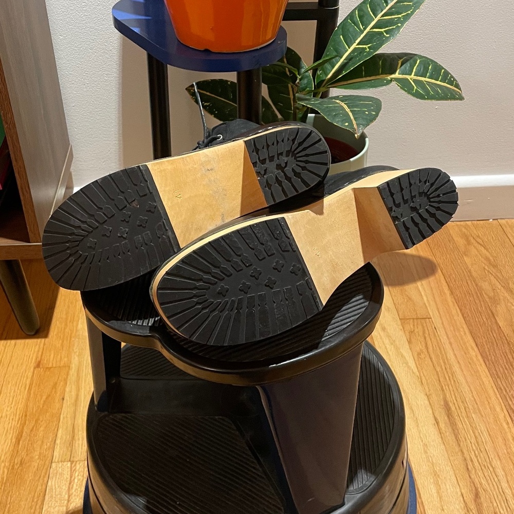 Swedish Hasbeens "Hippie Lace Up" Black Size 41 - Picture 5 of 8